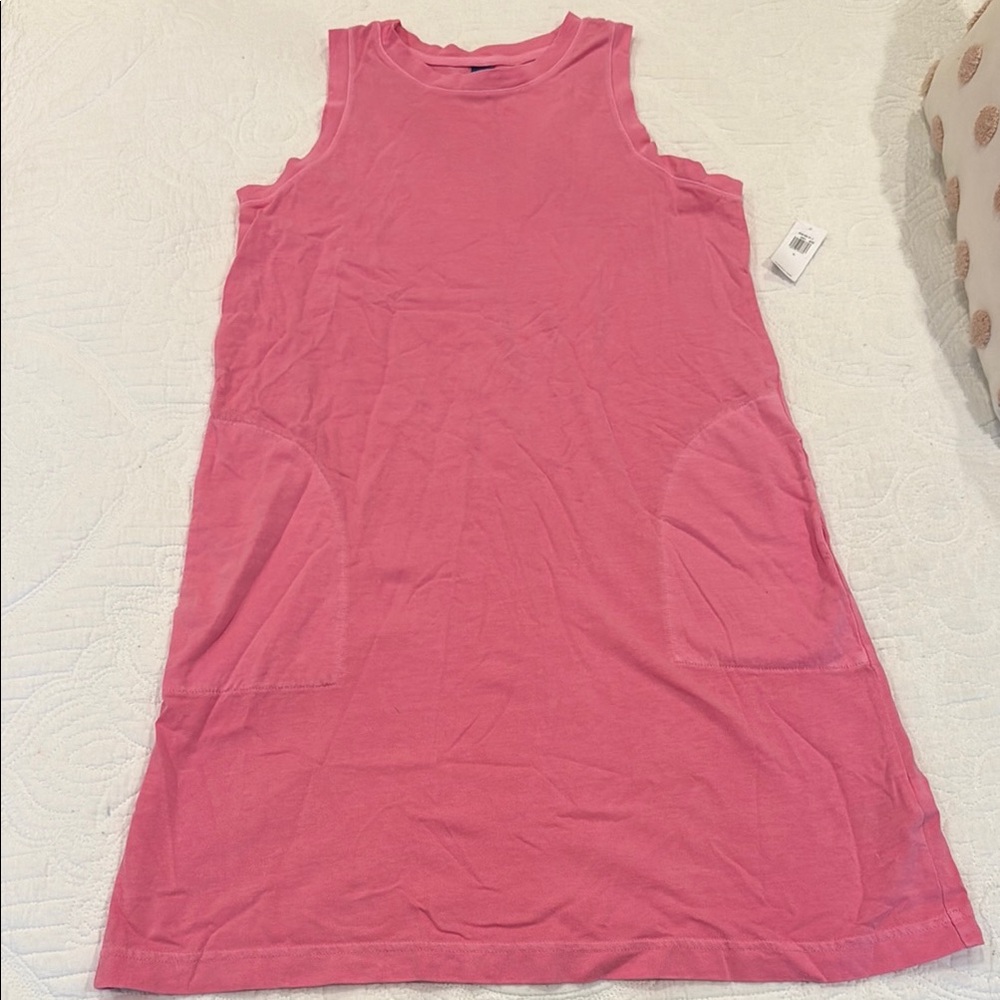 Old Navy Pink Sleeveless T-Shirt Dress